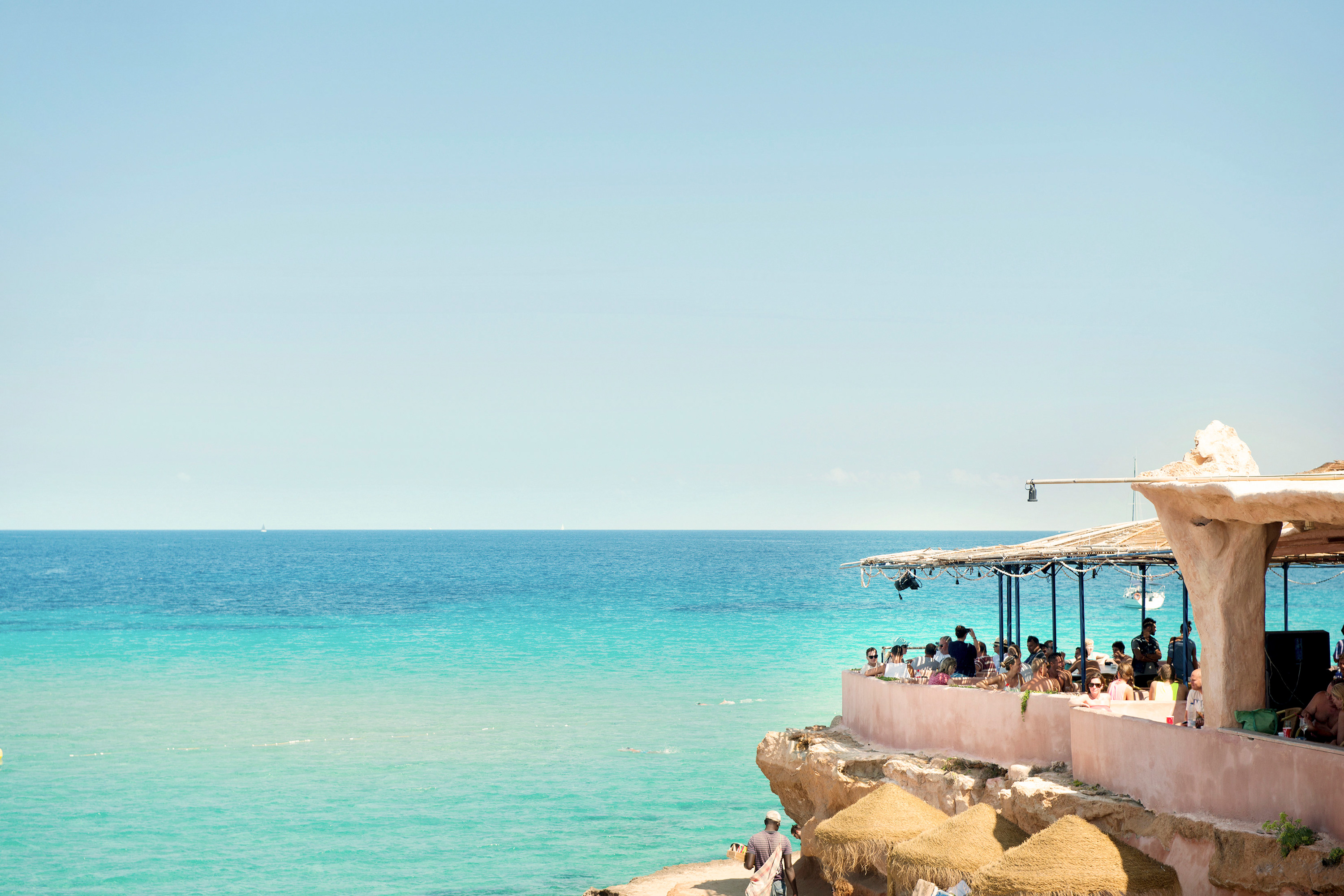 Las Salinas Beach sør for Playa d'en Bossa