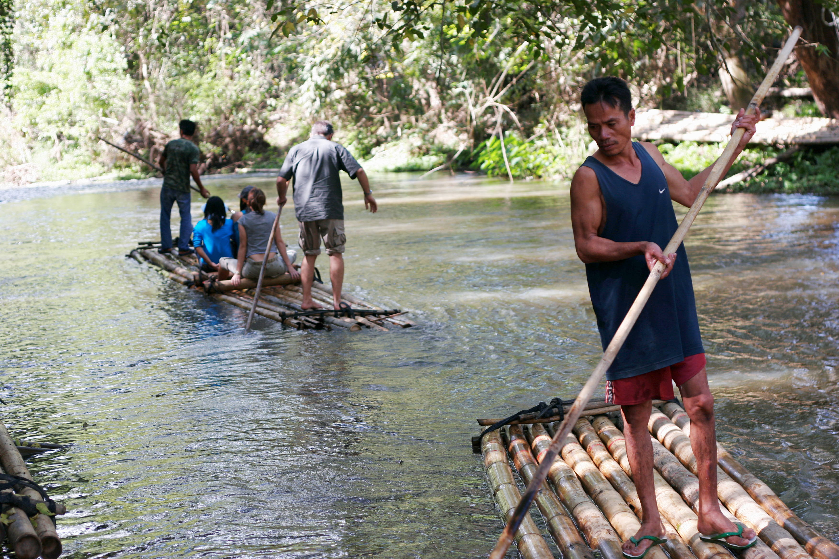 Padling på bambusflåter, Chiang Mai