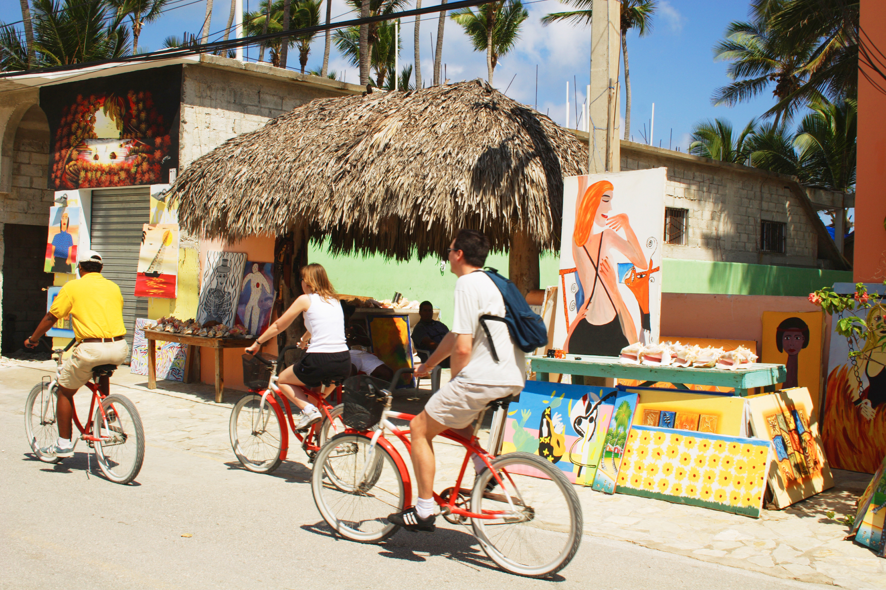 Den lille strandbyen Cortecito nord for Bavaro Beach