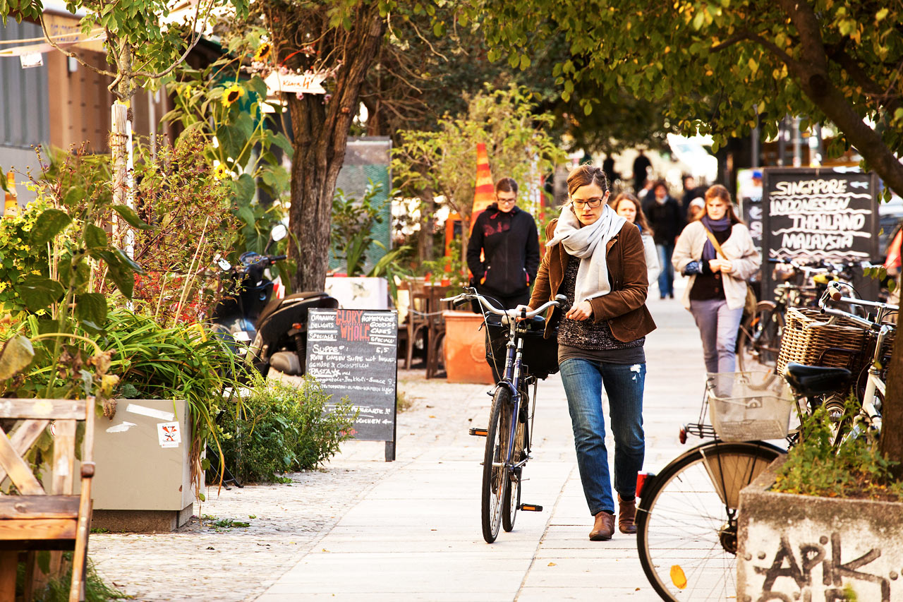 Oderbergerstrasse i bydelen Prenzlauer Berg, Berlin