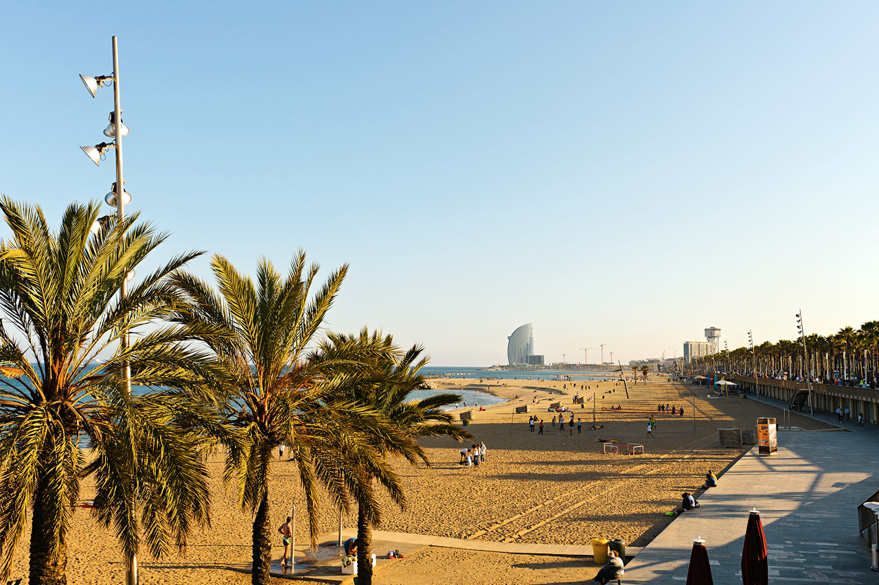 Stranden i Barcelona