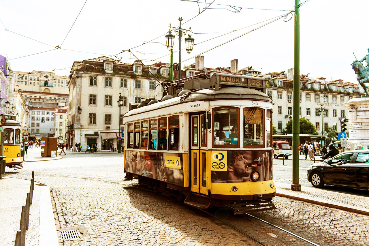 Klassisk sporvogn i Lisboa