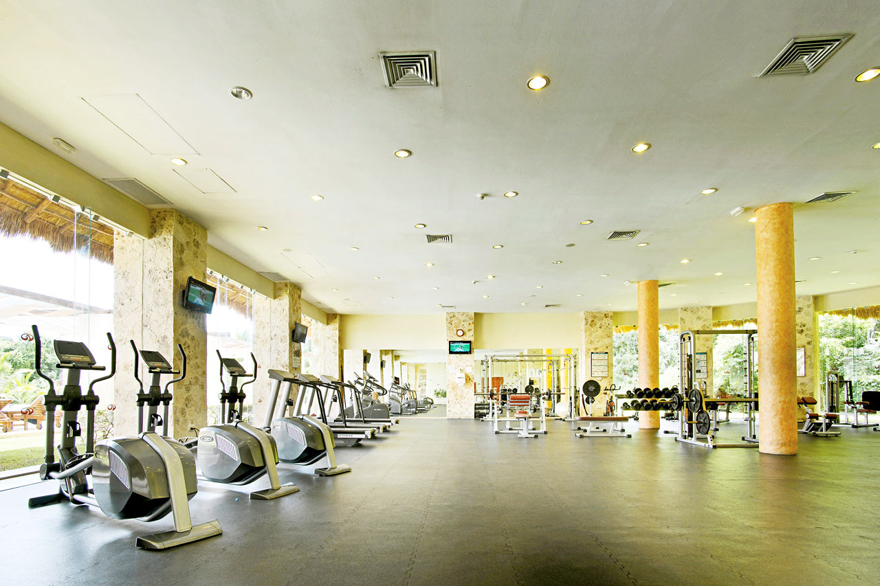 Hotellets velutstyrte treningsrom