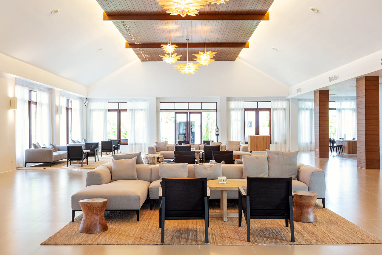 Hotellets trivelige lobby