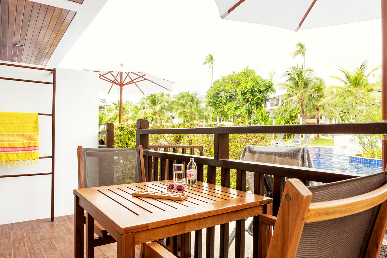 1-roms ROYAL POOL SUITE med terrasse med direkte utgang til hotellets basseng