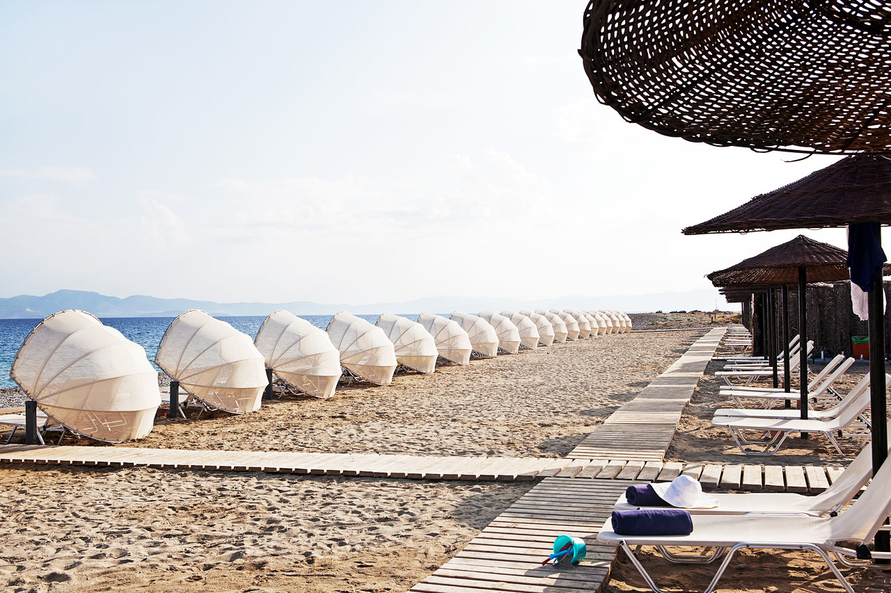 Psalidi Beach nedenfor hotellet