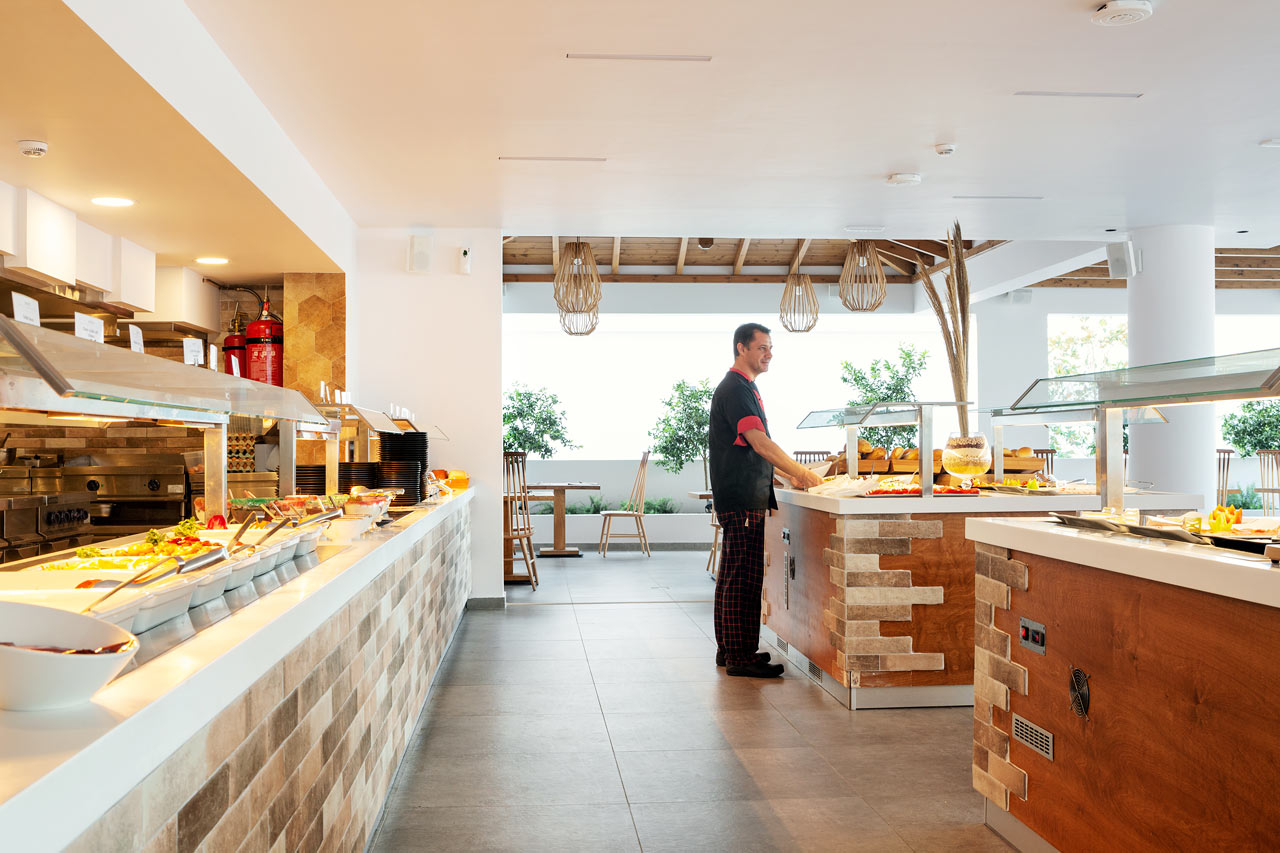 Hotellets koselige bufférestaurant