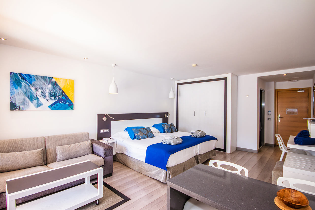 1-romsleilighet juniorsuite med terrasse på bakkeplan eller med balkong, i 2. eller 5. etasje