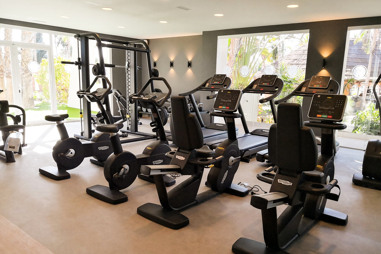 Hotellets nyrenoverte treningsstudio