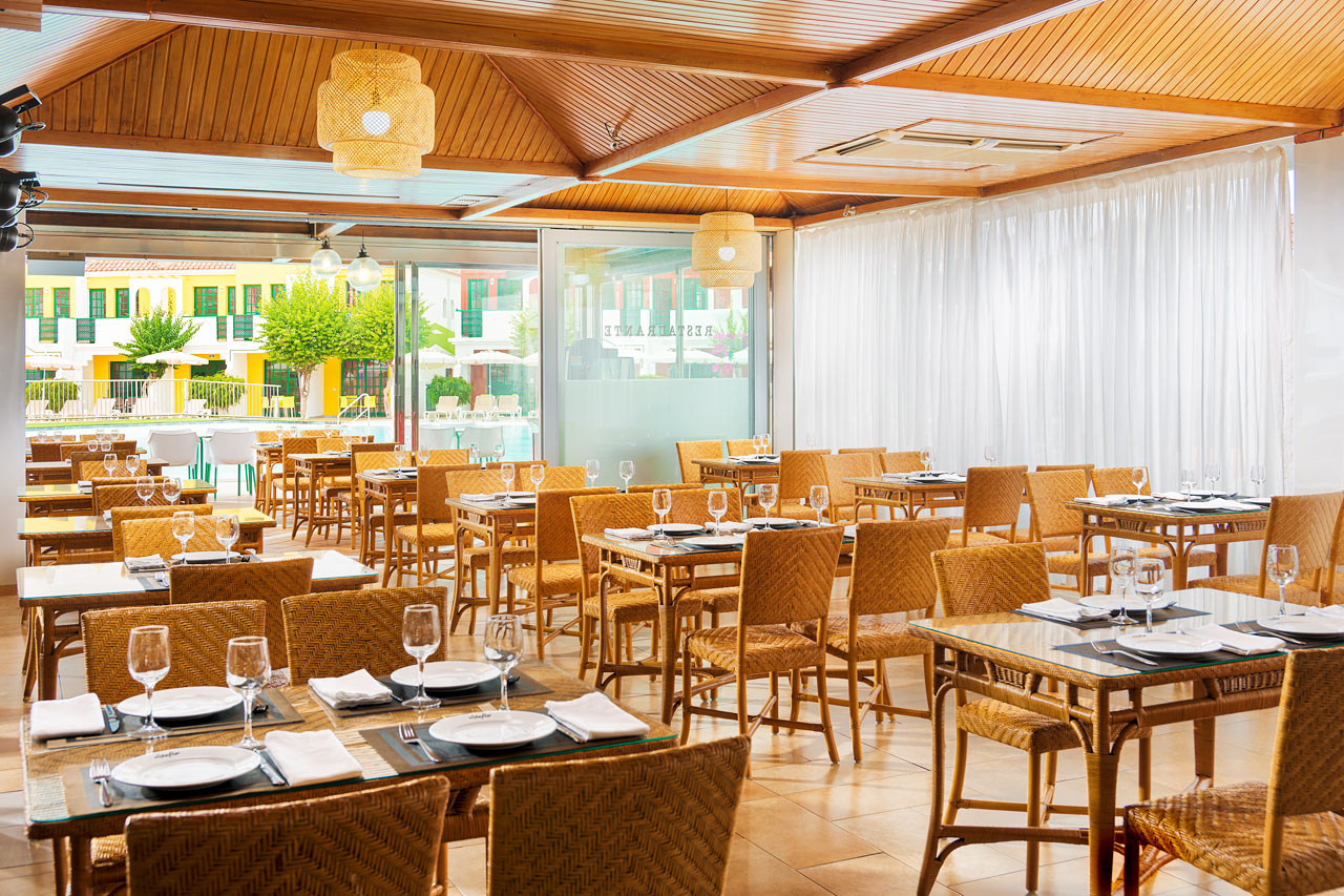 A la carte-restauranten serverer internasjonale retter