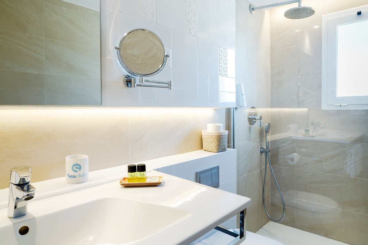 badet i 1-roms- og 2-romsleilighetene