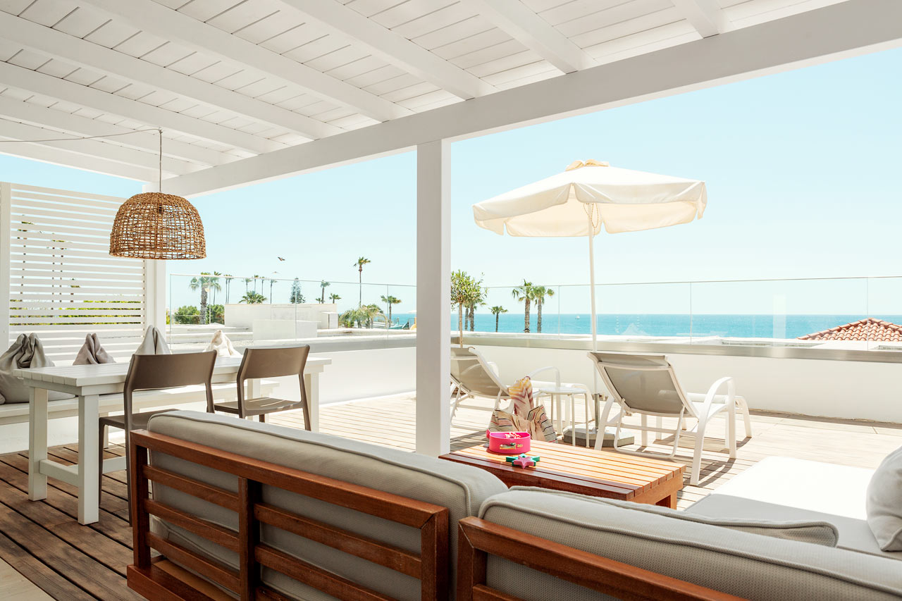 2-romsleilighet Royal Lounge Suite, stor balkong med havutsikt, Athena