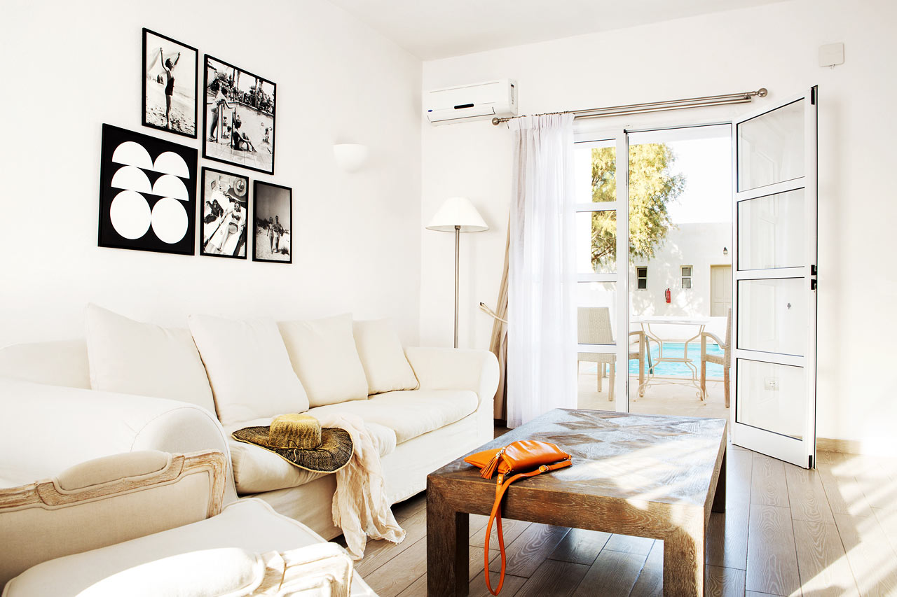 Prime Pool Suite, terrasse mot hagen med privat basseng
