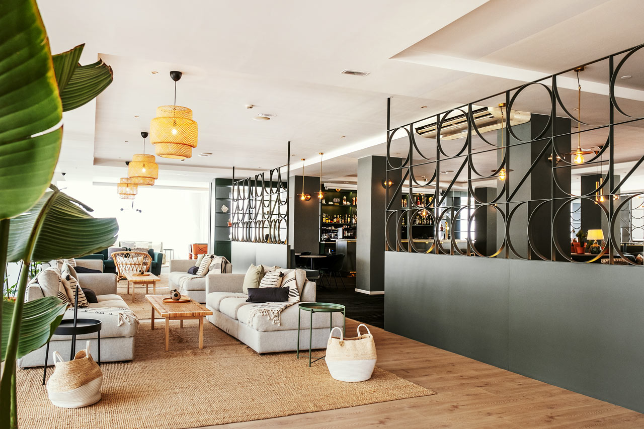 Hotellets trivelige lobby