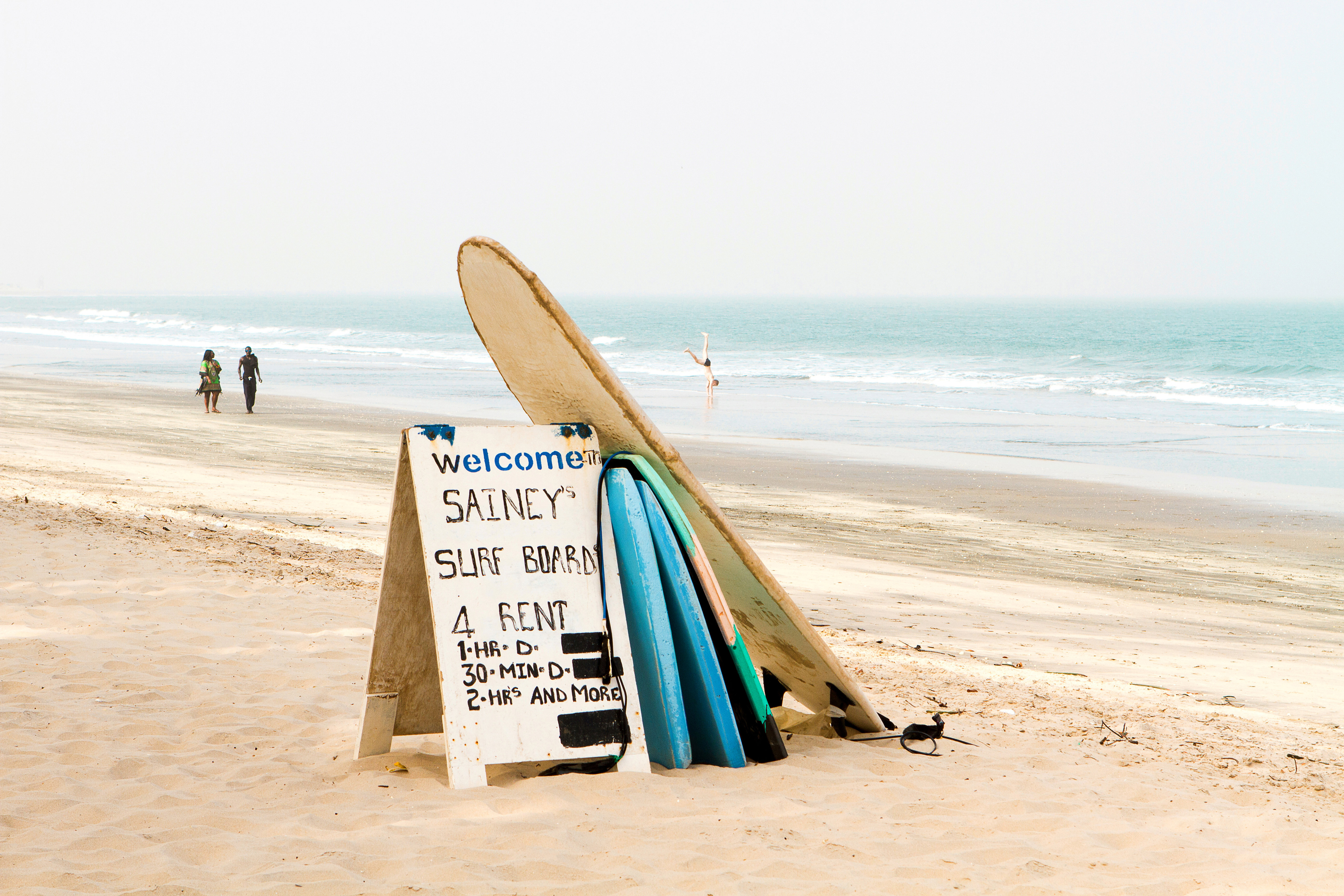Stranden ved Bungalow Beach Hotel, Gambia