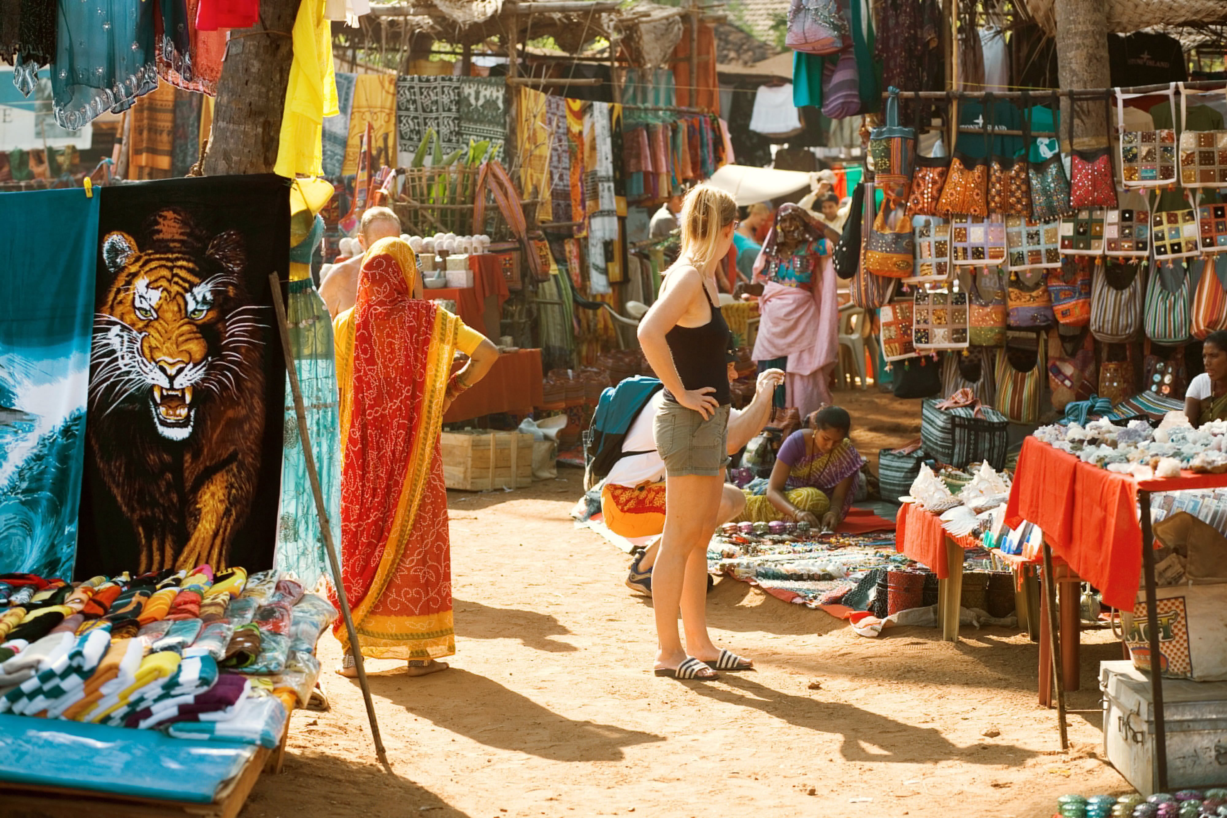Markedet Anjuna i Nord-Goa