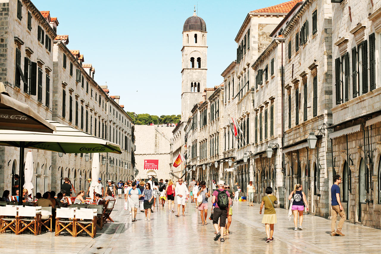 Innenfor bymuren i Dubrovnik