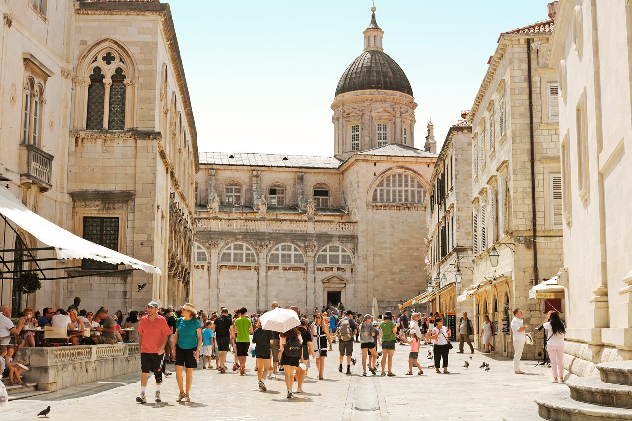 Innenfor bymuren i Dubrovnik