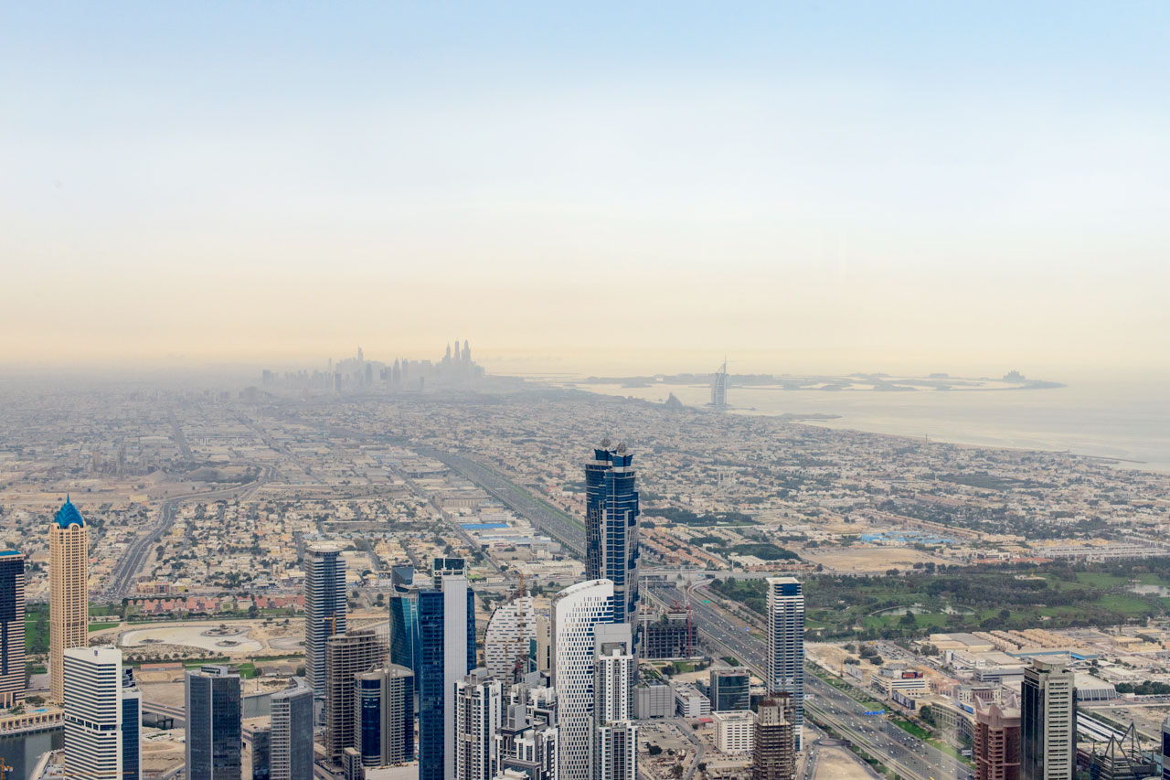 Utsikt fra toppen av Burj Khalifa