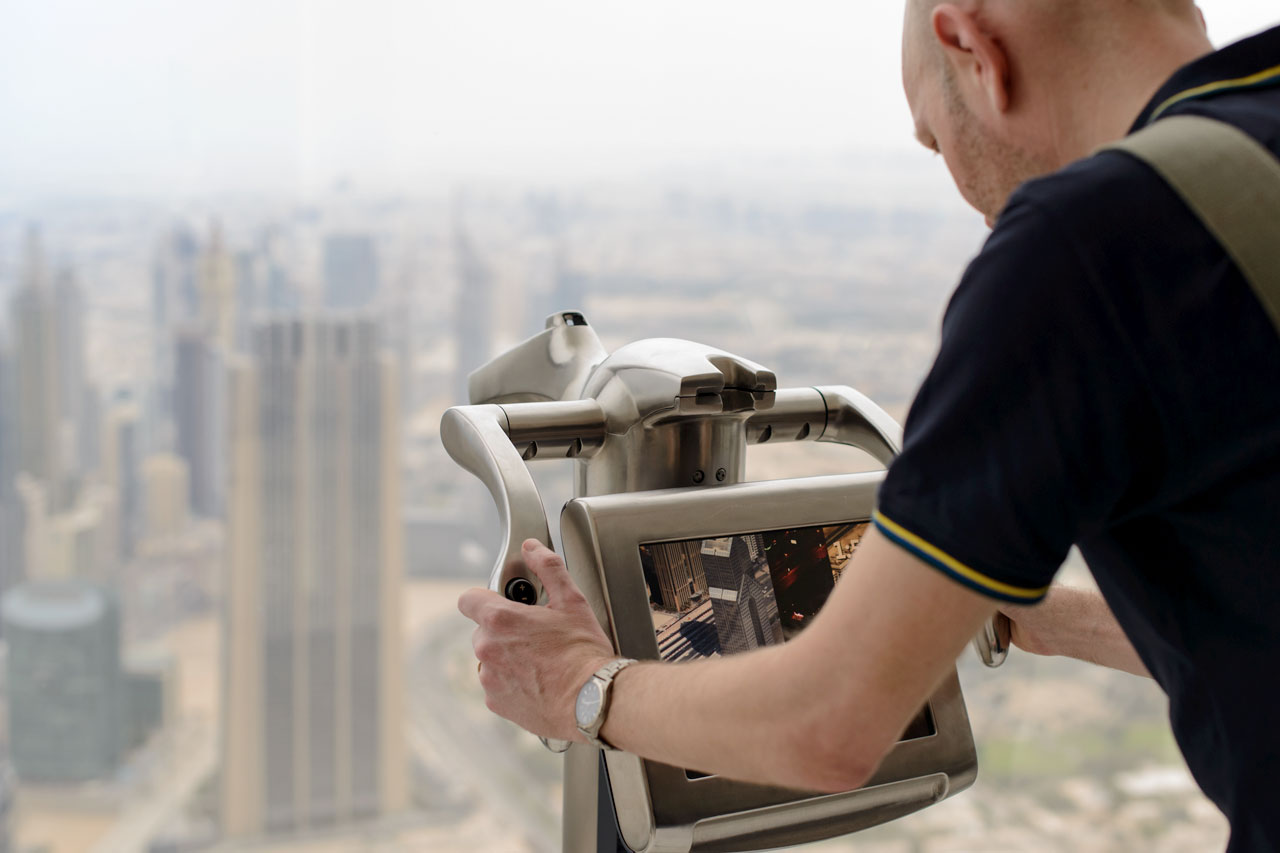 Utsikt fra Burj Khalifa, Downtown Dubai