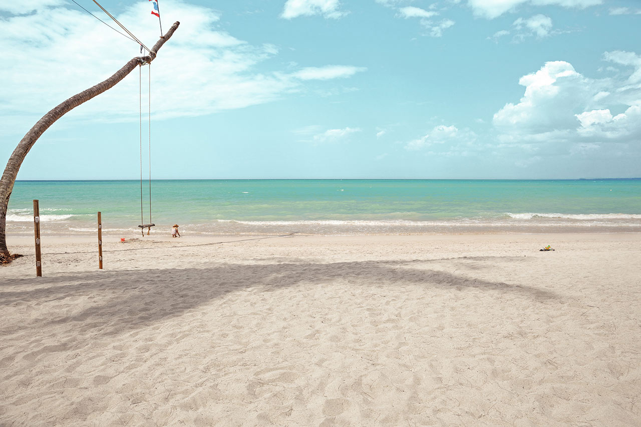 Den vakre, kritthvite White Sand Beach