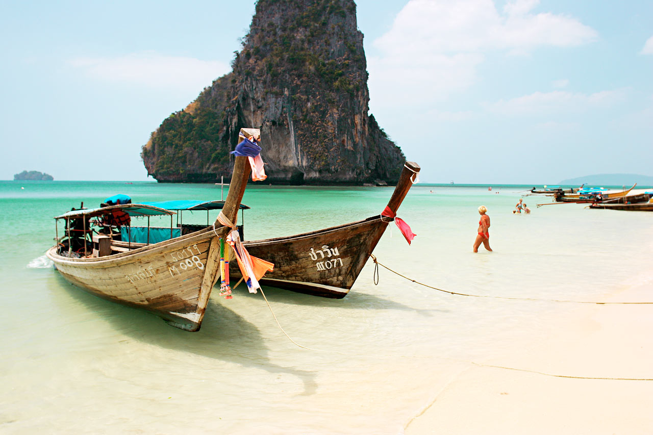 Phra Nang Beach, ved siden av Railay Beach, Krabi
