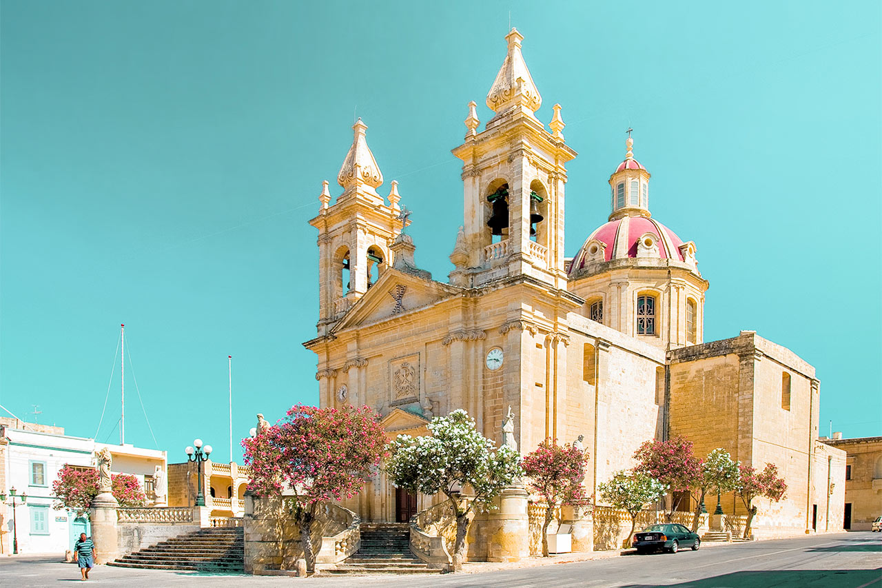 Landsbyen Sannat sør på Gozo