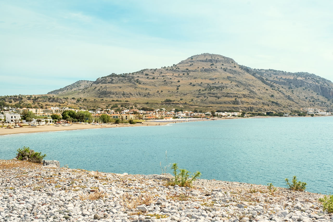 Stranden nedenfor Lindos Princess