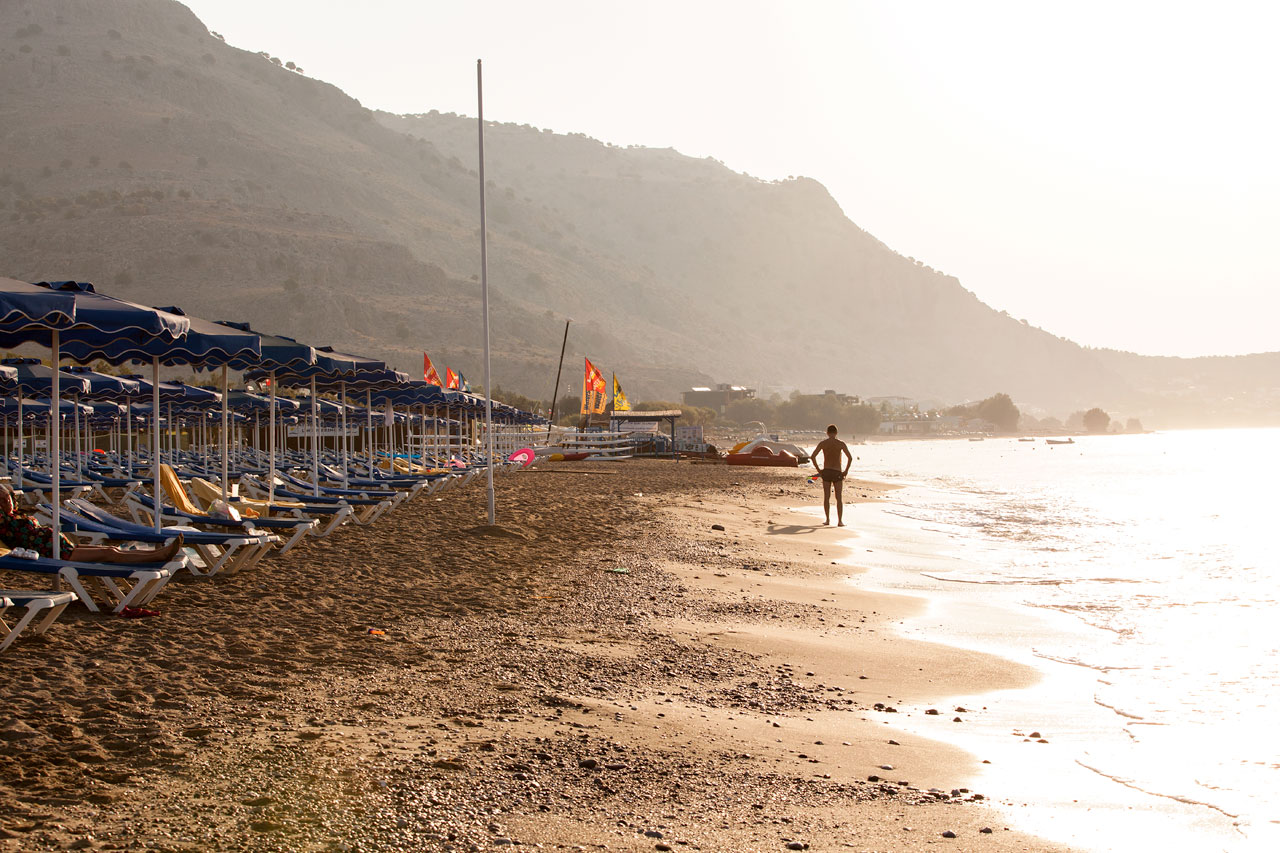 Stranden nedenfor Lindos Princess