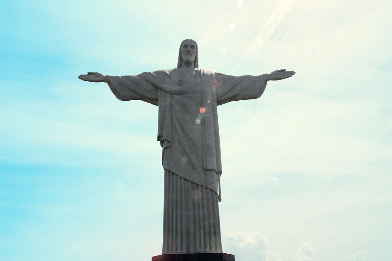 Den berømte kristusstatuen Cristo Redentor