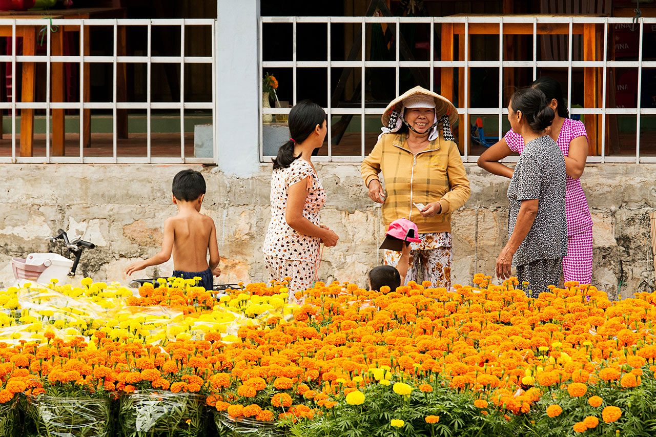 Gatemarkedet inne i Duong Dong